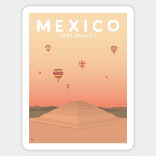 Teotihuacan, Mexico Travel Poster Sticker